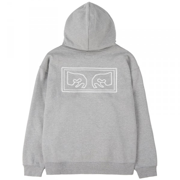 Sweat Capuche Obey - Obey Eyes Heavy Hood - Athletic Heather Grey - Temple  of Deejays
